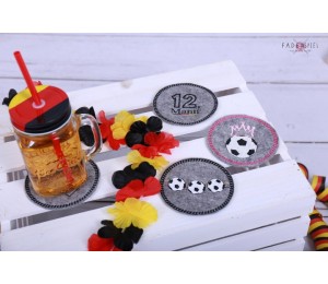 ITH Untersetzer - Fußball Ladies Silhouette